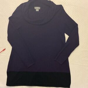 Liz Claiborne Deep Purple and Black Turtleneck Sweater